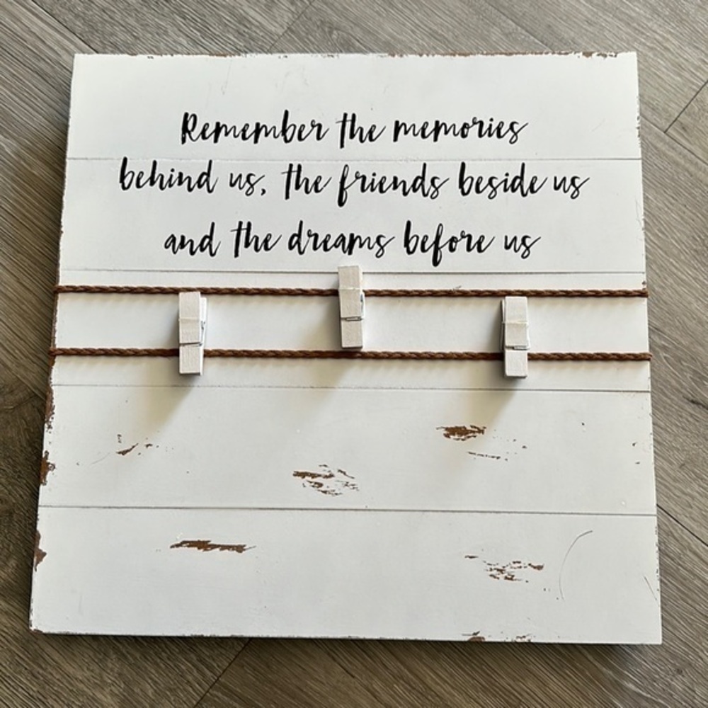 Friends Memories Photo Pin Rustic Frame